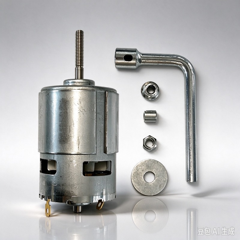 Dc Motor 12V - 755 DC-motor, 12V/21V, universeel, met schroefdraad,