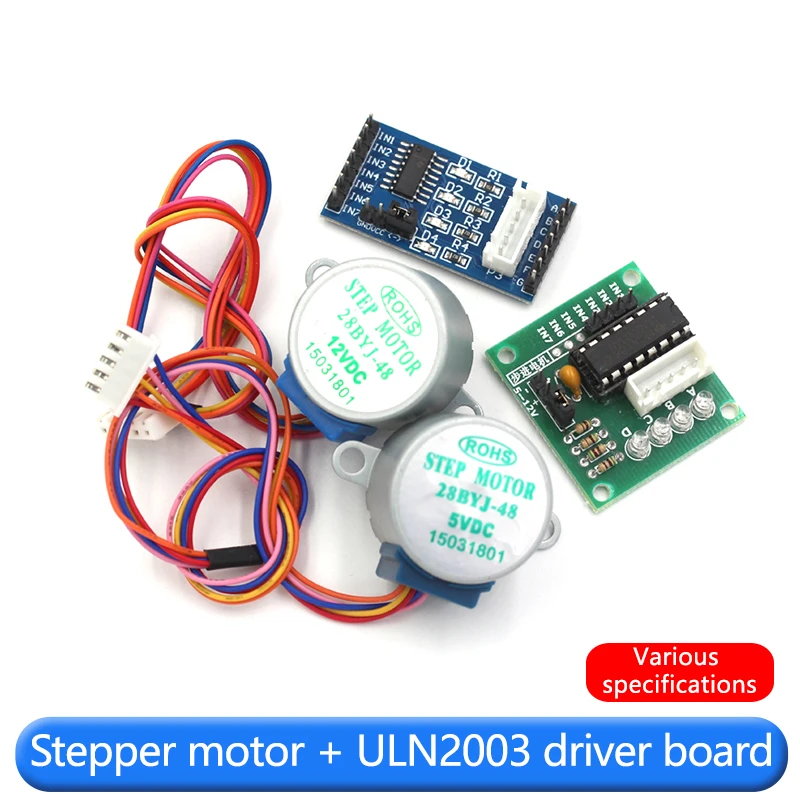 Uln2003 Driver - 1 stuks stappenmotor 28BYJ48, ULN2003-driverkaart, 4-fase,