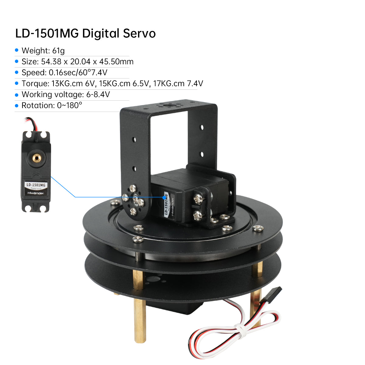 Hiwonder ongemonteerde 2 DOF P - Servo Pan Tilt recensie en prijs