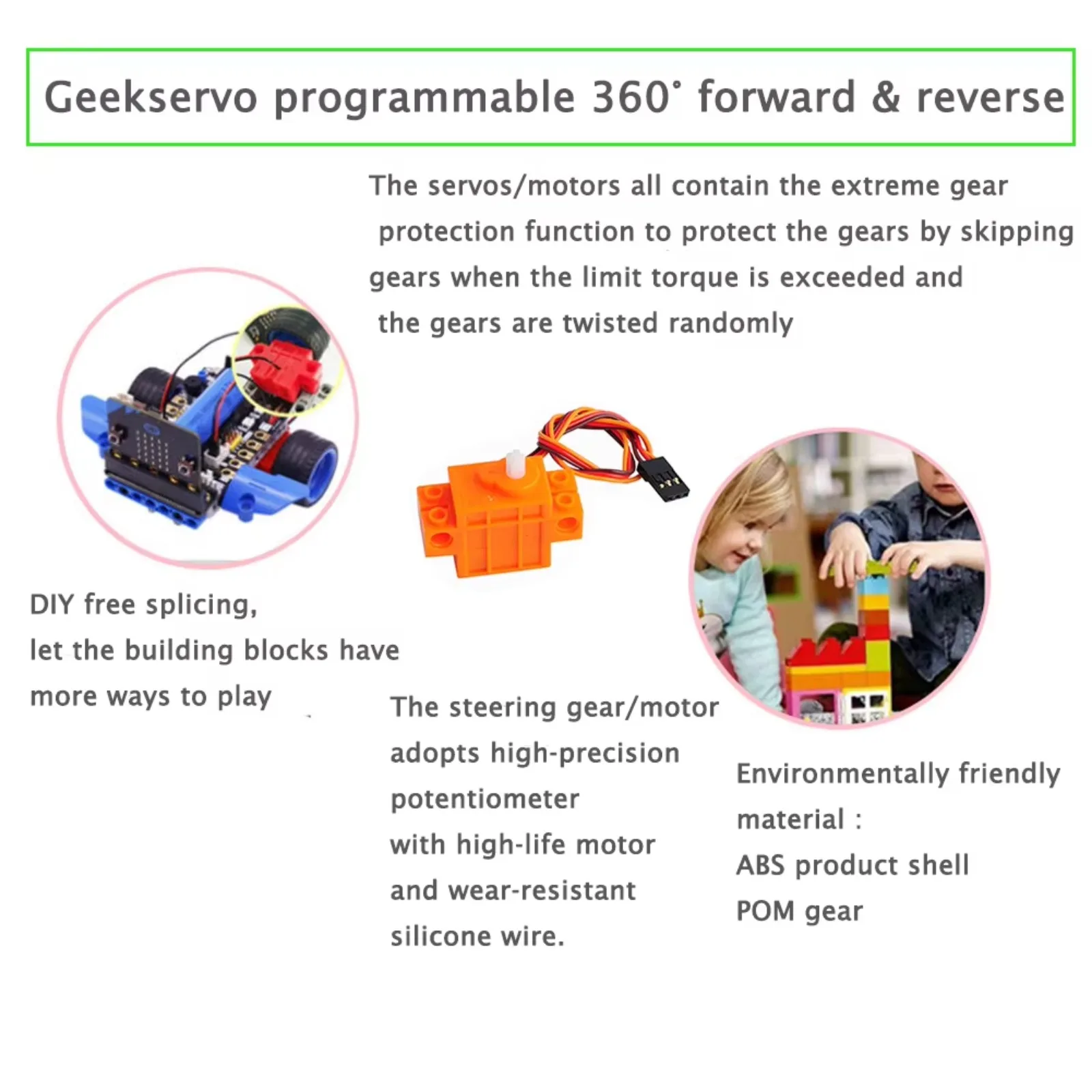 4 stuks Geekservo 360 graden c - Microbit Robot recensie en prijs